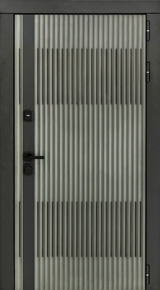 Входная дверь ДвериПРО Элфи ПВХ 10мм Астрод веллуто гриджио DPRO226506 внешняя сторона